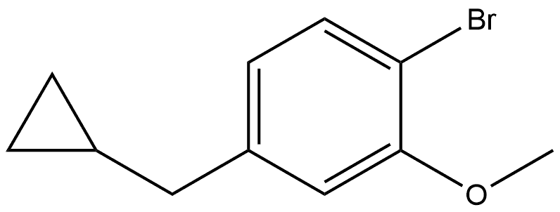 1-Bromo-4-(cyclopropylmethyl)-2-methoxybenzene Structure