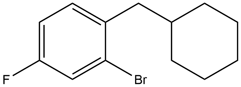 2-Bromo-1-(cyclohexylmethyl)-4-fluorobenzene Structure