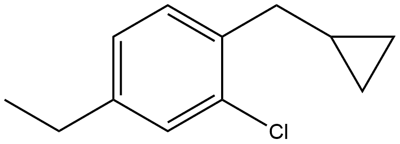 2-Chloro-1-(cyclopropylmethyl)-4-ethylbenzene Structure