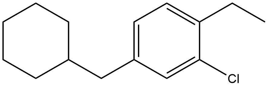 2-Chloro-4-(cyclohexylmethyl)-1-ethylbenzene Structure