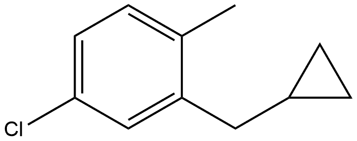 4-Chloro-2-(cyclopropylmethyl)-1-methylbenzene Structure