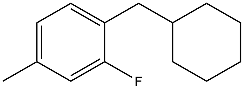 1-(Cyclohexylmethyl)-2-fluoro-4-methylbenzene Structure