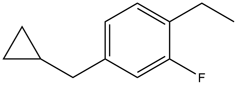 4-(Cyclopropylmethyl)-1-ethyl-2-fluorobenzene Structure