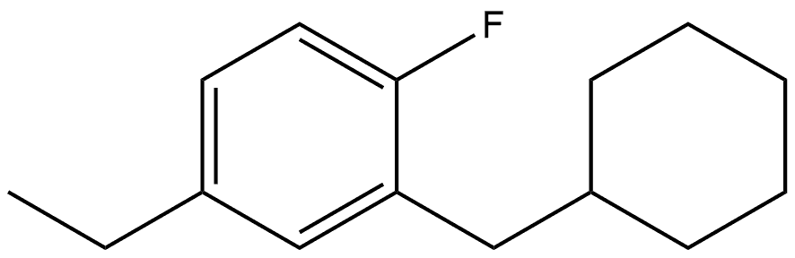 2-(Cyclohexylmethyl)-4-ethyl-1-fluorobenzene Structure