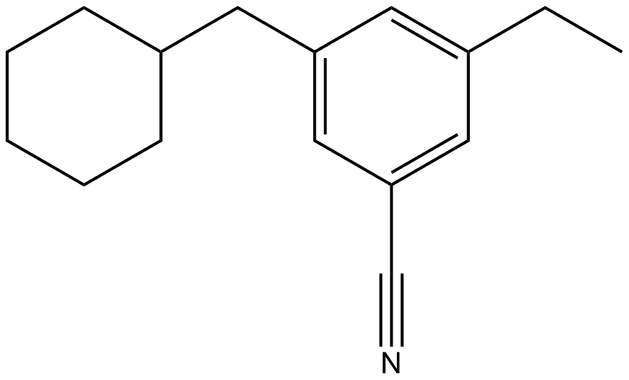 3-(Cyclohexylmethyl)-5-ethylbenzonitrile Structure