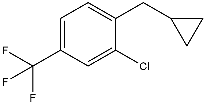 2-Chloro-1-(cyclopropylmethyl)-4-(trifluoromethyl)benzene Structure