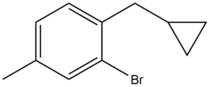 2-bromo-1-(cyclopropylmethyl)-4-methylbenzene Structure