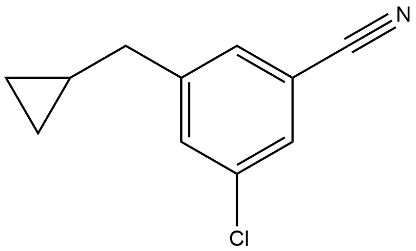 3-Chloro-5-(cyclopropylmethyl)benzonitrile Structure