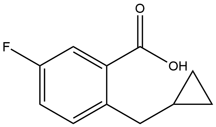 2-(cyclopropylmethyl)-5-fluorobenzoic acid Structure