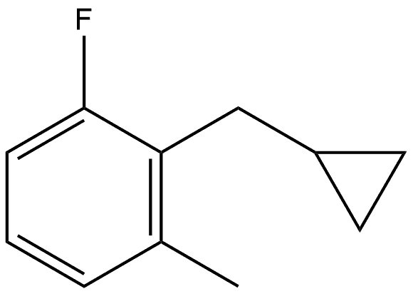 2-(cyclopropylmethyl)-1-fluoro-3-methylbenzene Structure