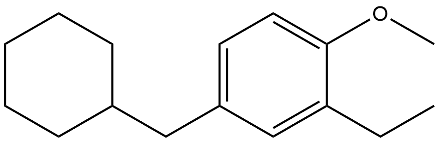 4-(Cyclohexylmethyl)-2-ethyl-1-methoxybenzene Structure