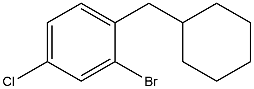 2-Bromo-4-chloro-1-(cyclohexylmethyl)benzene Structure