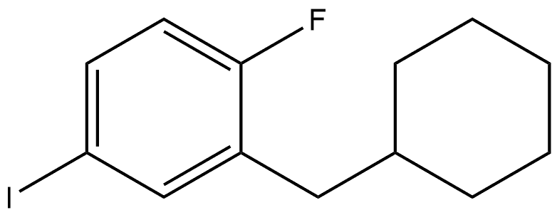 2-(Cyclohexylmethyl)-1-fluoro-4-iodobenzene Structure