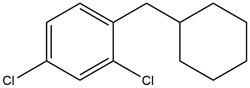 2,4-Dichloro-1-(cyclohexylmethyl)benzene Structure