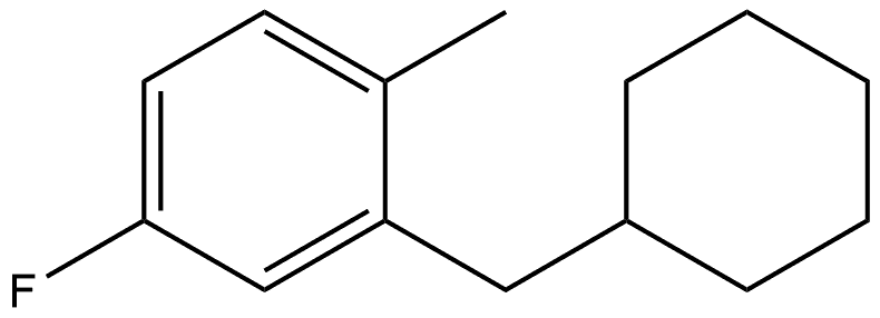 2-(Cyclohexylmethyl)-4-fluoro-1-methylbenzene Structure