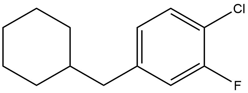 1-Chloro-4-(cyclohexylmethyl)-2-fluorobenzene Structure