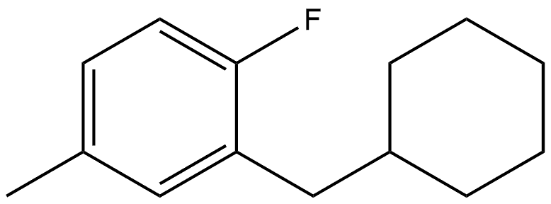 2-(Cyclohexylmethyl)-1-fluoro-4-methylbenzene Structure