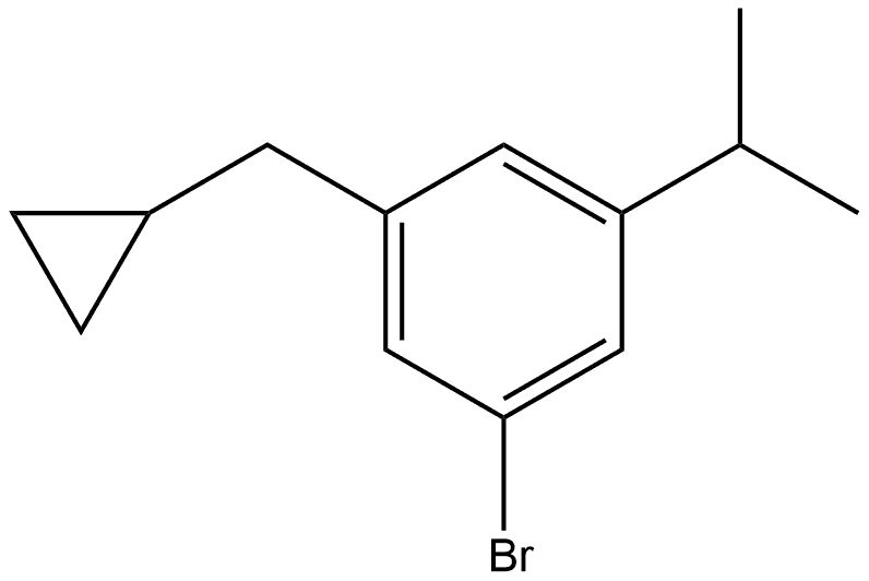 1-Bromo-3-(cyclopropylmethyl)-5-(1-methylethyl)benzene Structure