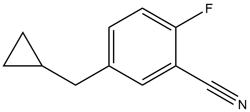 5-(cyclopropylmethyl)-2-fluorobenzonitrile Structure