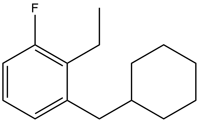 1-(Cyclohexylmethyl)-2-ethyl-3-fluorobenzene Structure