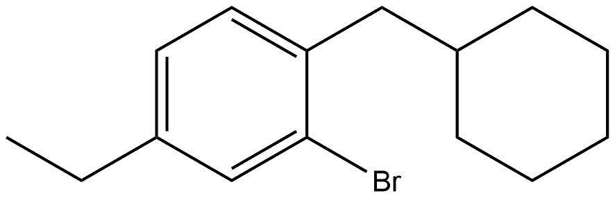 2-Bromo-1-(cyclohexylmethyl)-4-ethylbenzene Structure