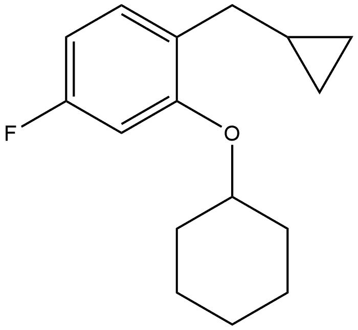 2-(cyclohexyloxy)-1-(cyclopropylmethyl)-4-fluorobenzene Structure