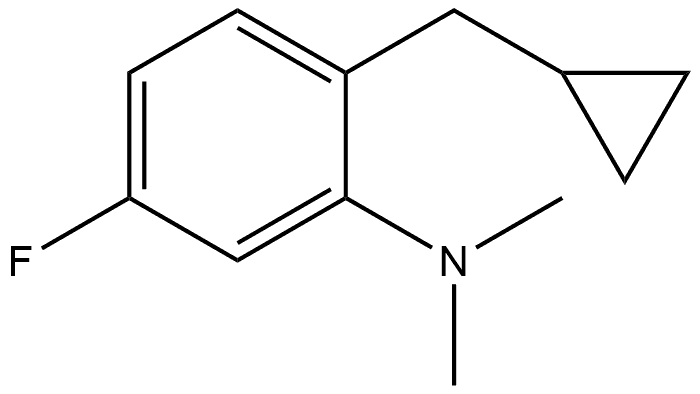 2-(cyclopropylmethyl)-5-fluoro-N,N-dimethylaniline Structure