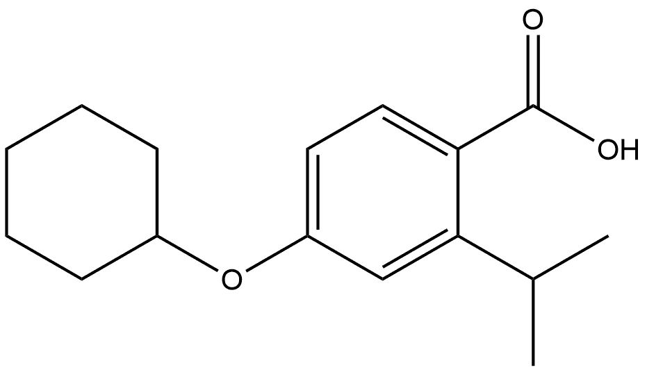 4-(Cyclohexyloxy)-2-(1-methylethyl)benzoic acid Structure