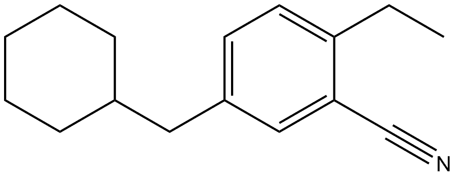 5-(Cyclohexylmethyl)-2-ethylbenzonitrile Structure