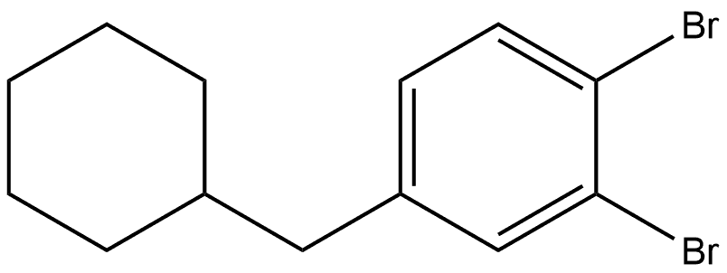 1,2-Dibromo-4-(cyclohexylmethyl)benzene Structure