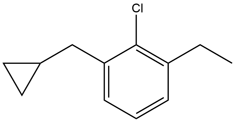 2-chloro-1-(cyclopropylmethyl)-3-ethylbenzene Structure