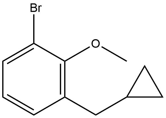 1-Bromo-3-(cyclopropylmethyl)-2-methoxybenzene Structure