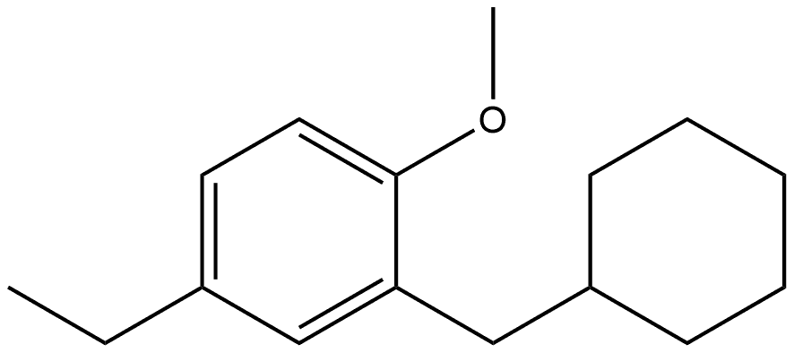 2-(Cyclohexylmethyl)-4-ethyl-1-methoxybenzene Structure