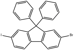 9H-Fluorene, 2-bromo-7-iodo-9,9-diphenyl- Structure