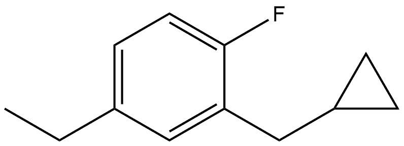 2-(Cyclopropylmethyl)-4-ethyl-1-fluorobenzene Structure