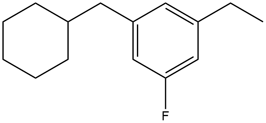 1-(Cyclohexylmethyl)-3-ethyl-5-fluorobenzene Structure