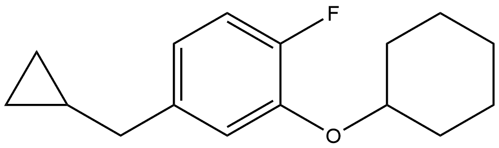 2-(cyclohexyloxy)-4-(cyclopropylmethyl)-1-fluorobenzene Structure