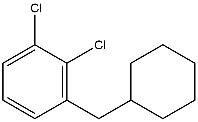 1,2-Dichloro-3-(cyclohexylmethyl)benzene Structure