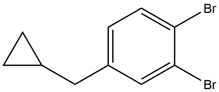 1,2-Dibromo-4-(cyclopropylmethyl)benzene Structure