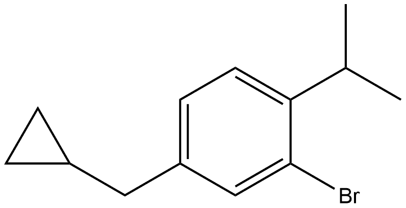 2-Bromo-4-(cyclopropylmethyl)-1-(1-methylethyl)benzene Structure