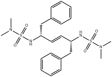 Sulfamide, N,N''-[(1R,2E,4R)-1,4-bis(phenylmethyl)-2-butene-1,4-diyl]bis[N',N'-dimethyl- Structure