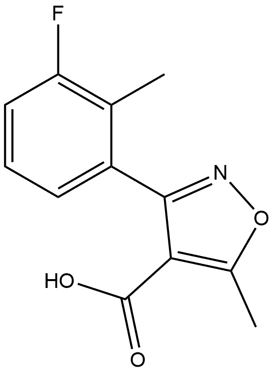 3-(3-Fluoro-2-methylphenyl)-5-methylisoxazole-4-carboxylic Acid Structure