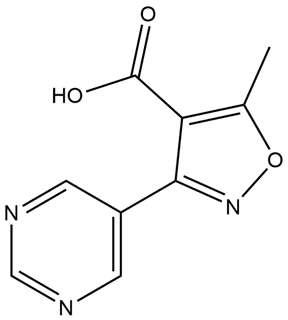 5-Methyl-3-(5-pyrimidinyl)isoxazole-4-carboxylic Acid Structure