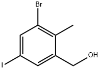 3-Bromo-5-iodo-2-methylbenzenemethanol Structure