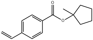 Benzoic acid, 4-ethenyl-, 1-methylcyclopentyl ester Structure