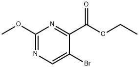 4-Pyrimidinecarboxylic acid, 5-bromo-2-methoxy-, ethyl ester Structure