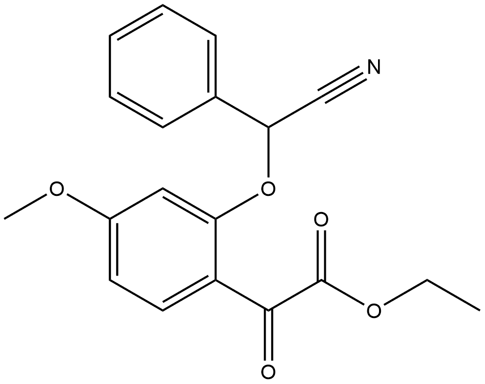 Benzeneacetic acid, 2-(cyanophenylmethoxy)-4-methoxy-α-oxo-, ethyl ester Structure