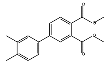 [1,1'-Biphenyl]-3,4-dicarboxylic acid, 3',4'-dimethyl-, 3,4-dimethyl ester 구조식 이미지