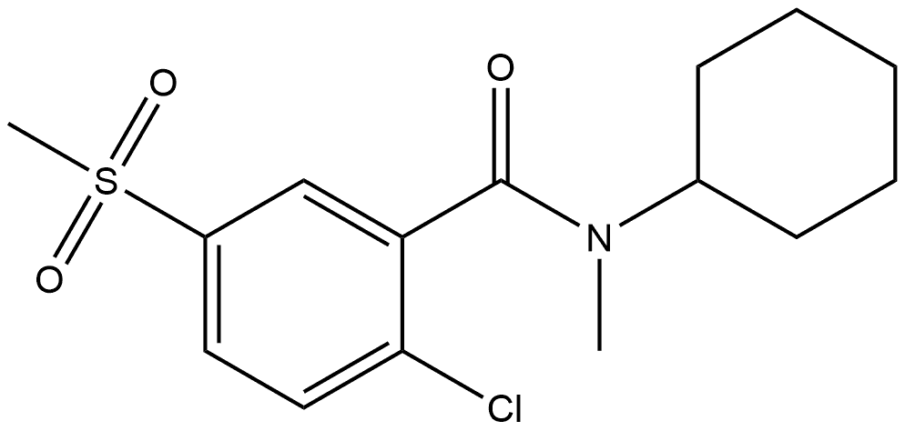 2-Chloro-N-cyclohexyl-N-methyl-5-(methylsulfonyl)benzamide Structure