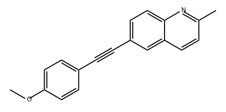 Quinoline, 6-[2-(4-methoxyphenyl)ethynyl]-2-methyl- Structure